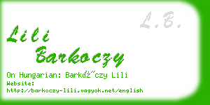 lili barkoczy business card